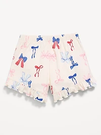 Ribbed Ruffled Shorts for Toddler Girls