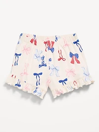 Ribbed Ruffled Shorts for Toddler Girls
