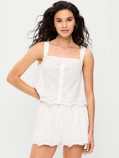 Tie-Front Cami Tank Top