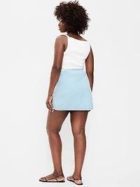 Denim Micro Skort