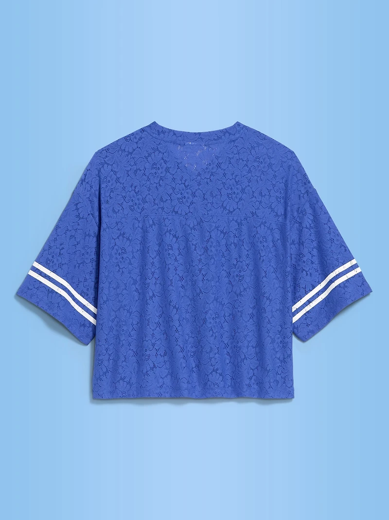 FIFA World Cup 26™ France Boxy Lace V-Neck T-Shirt for Women