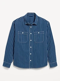 Loose Fit Striped Workwear Shirt