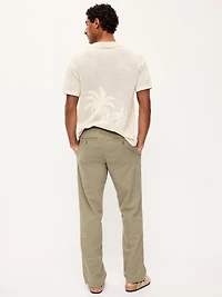 90's Straight-Fit Linen-Blend Pants
