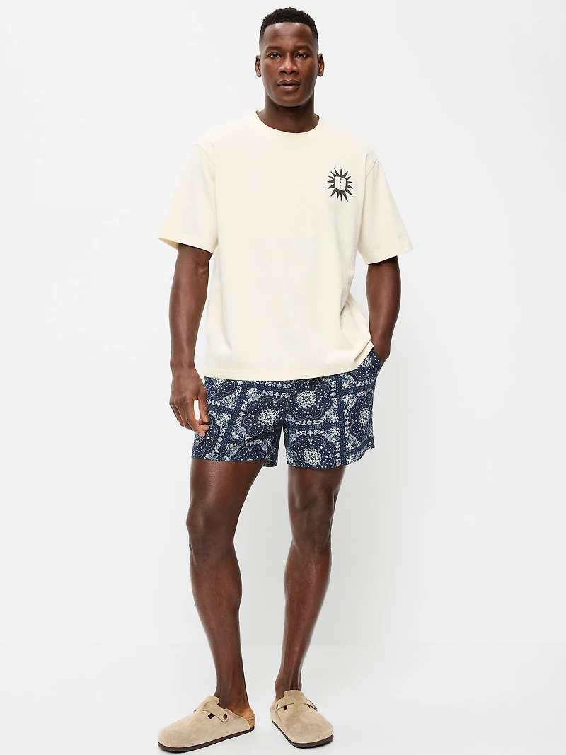 Linen-Blend Jogger Shorts - 5-inch inseam