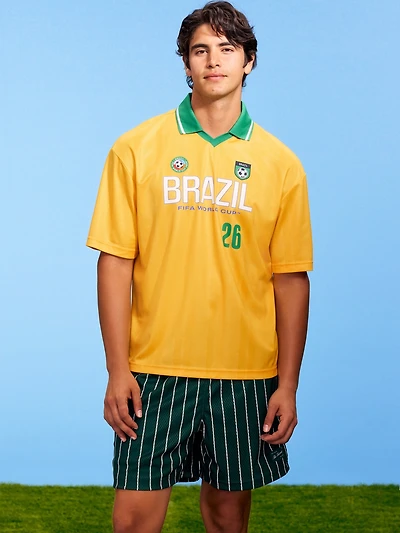 FIFA World Cup 26™ Brazil Lifestyle Collared Jersey T-Shirt for Men