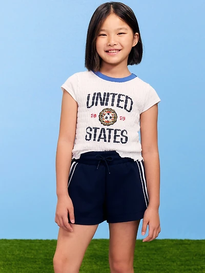 FIFA World Cup 26™ USA Smocked Graphic T-Shirt for Girls