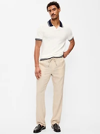 90's Straight-Fit Linen-Blend Pants