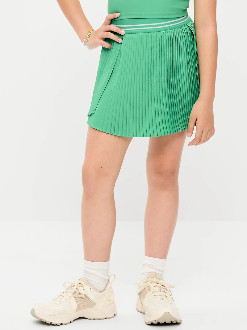 High-Waisted Micro-Pleated Skort for Girls