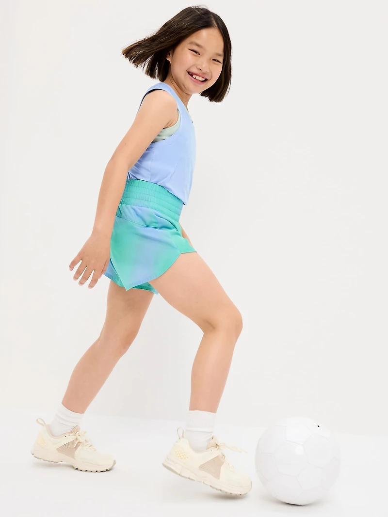 High-Waisted Dolphin-Hem Run Shorts for Girls