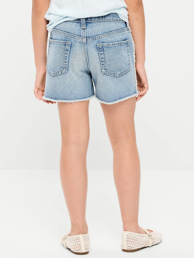 Extra High-Waisted Frayed-Hem Jean Shorts for Girls