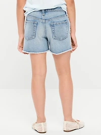 Extra High-Waisted Frayed-Hem Jean Shorts for Girls