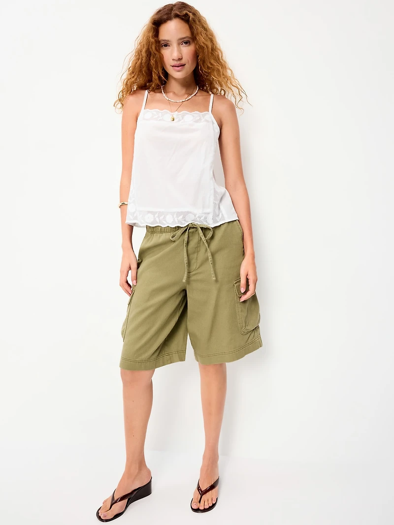 Scalloped-Hem Tank Top