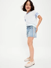 Extra High-Waisted Frayed-Hem Jean Shorts for Girls