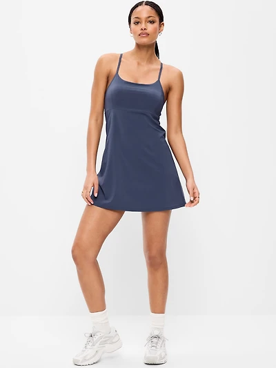 Stretch Woven Racerback Tennis Dress
