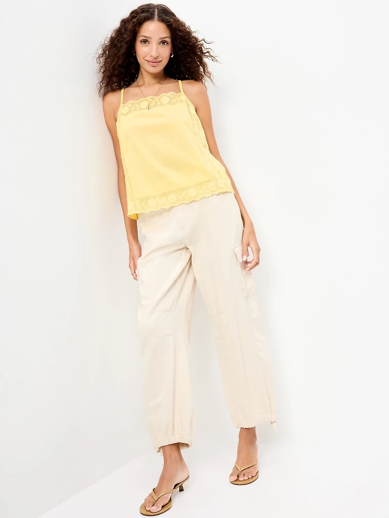 Scalloped-Hem Tank Top
