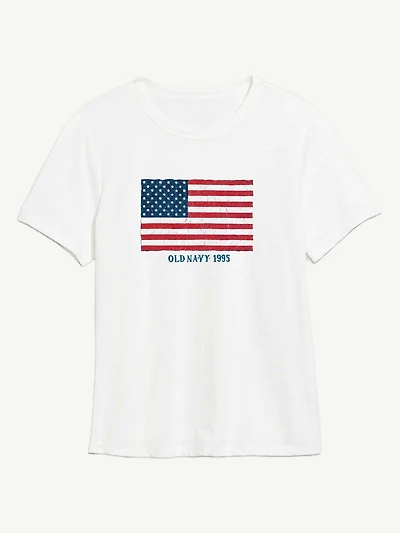 Heritage 1995 Flag Graphic T-Shirt For Women