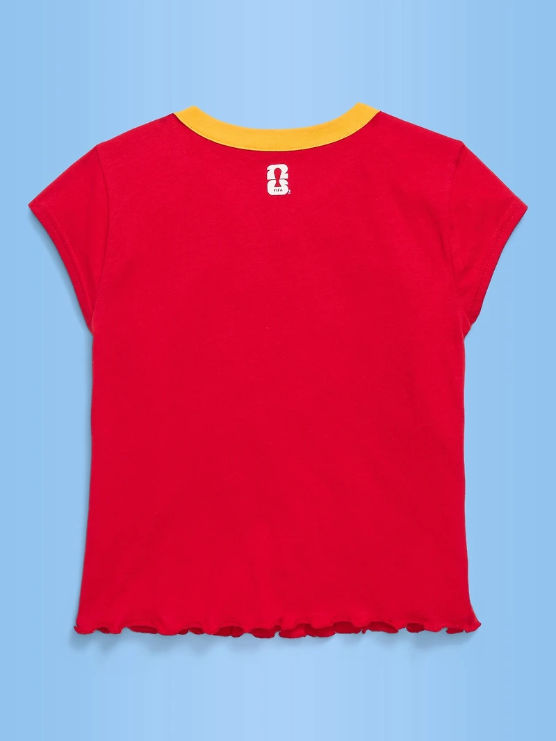 FIFA World Cup 26™ Colombia Smocked Graphic T-Shirt for Girls