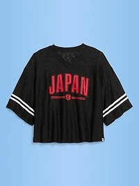 FIFA World Cup 26™ Japan Boxy Lace V-Neck T-Shirt for Women