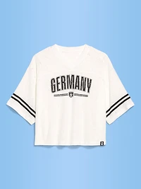 FIFA World Cup 26™ Germany Boxy Lace V-Neck T-Shirt for Women