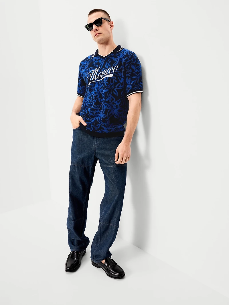 Rugby-Style Sweater Polo
