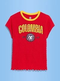 FIFA World Cup 26™ Colombia Smocked Graphic T-Shirt for Women