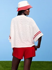 FIFA World Cup 26™ England Boxy Lace V-Neck T-Shirt for Women