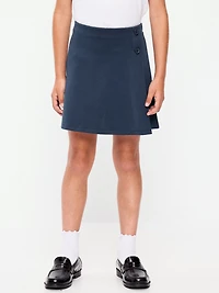 School Uniform Ponte-Knit Wrap-Front Skort for Girls