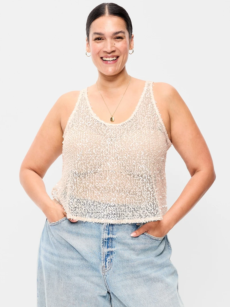 Sequin Tank Top