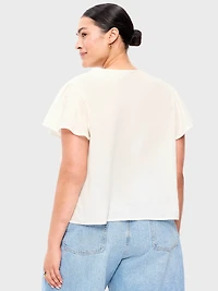Short-Sleeve Embroidered Trousseau Top