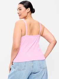 Button-Front Cami Tank Top