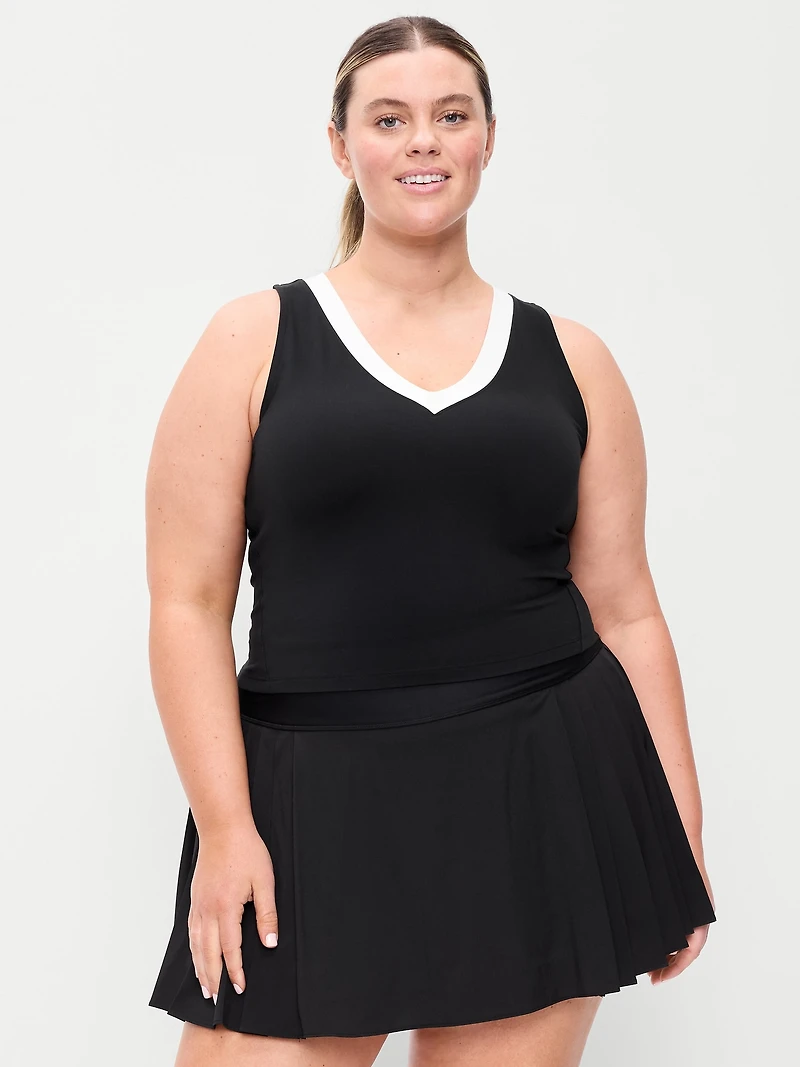 StudioSmooth Cropped Tennis Tank Top