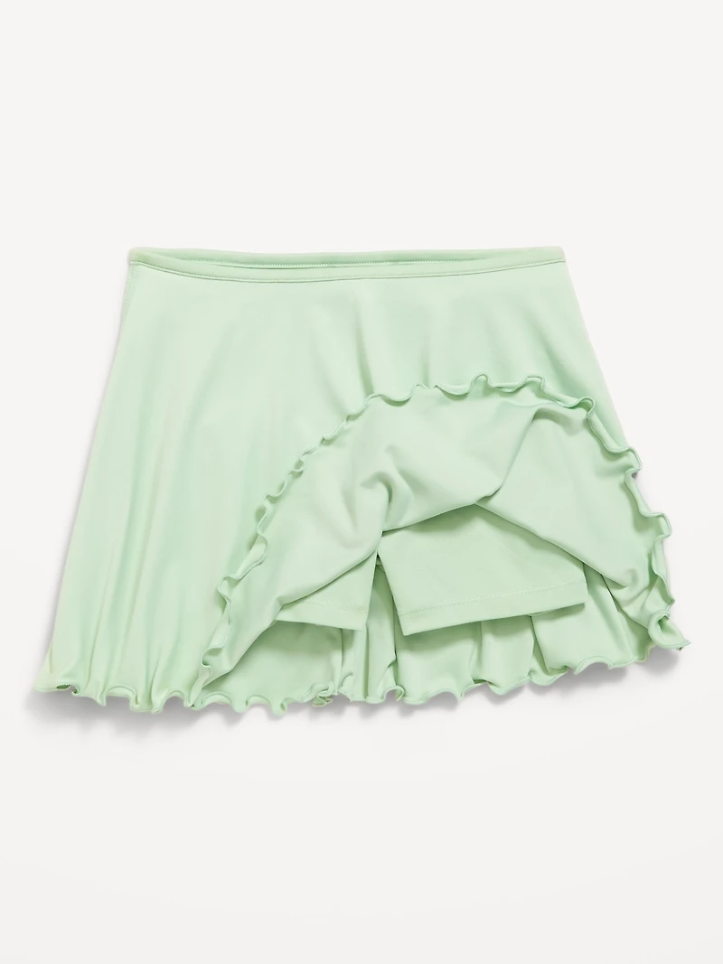 High-Waisted StudioSmooth Ruffled Skort for Girls