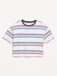 Oversized Short-Sleeve Cropped T-Shirt for Girls