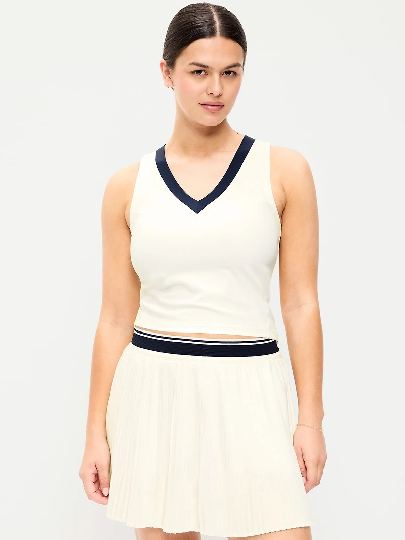 StudioSmooth Cropped Tennis Tank Top