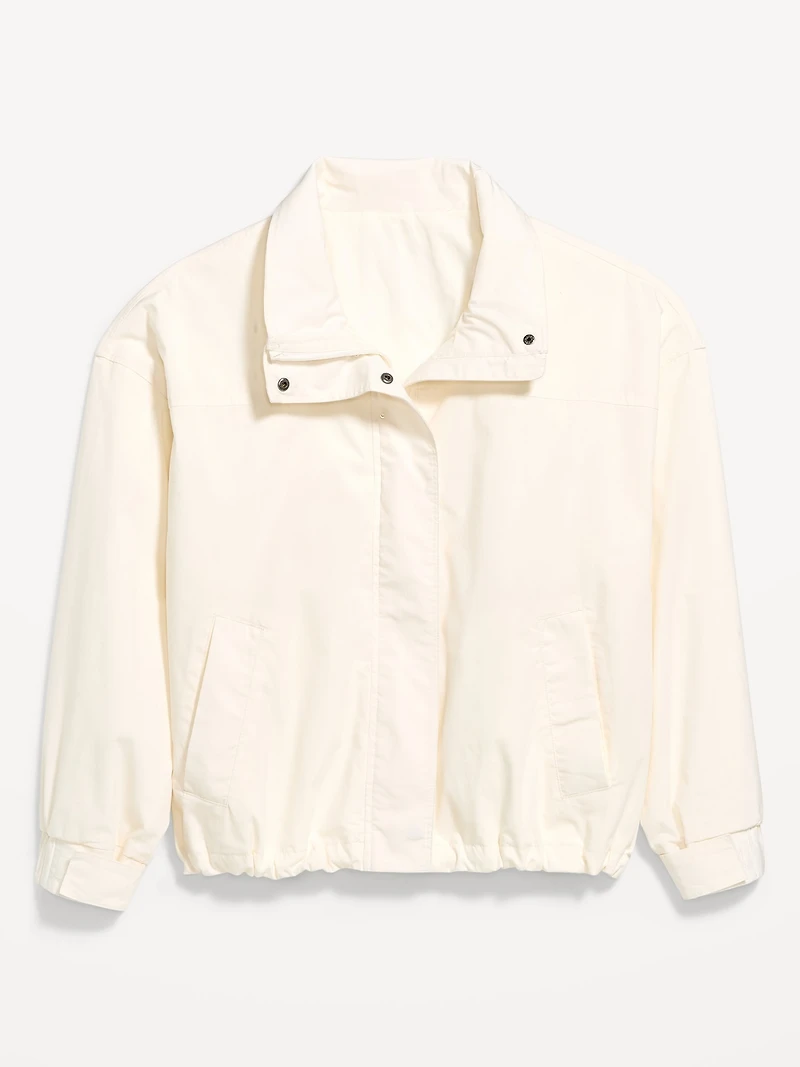 Full-Zip Poplin Jacket