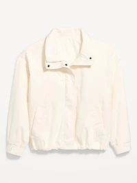 Full-Zip Poplin Jacket