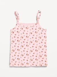 Fitted Ribbed Lace-Trim Cami for Girls