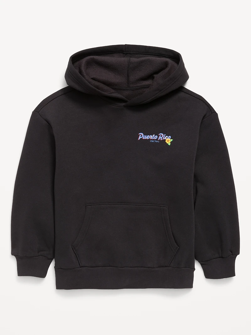Favorite Fleece Oversized Logo Graphic Pullover Hoodie for Boys