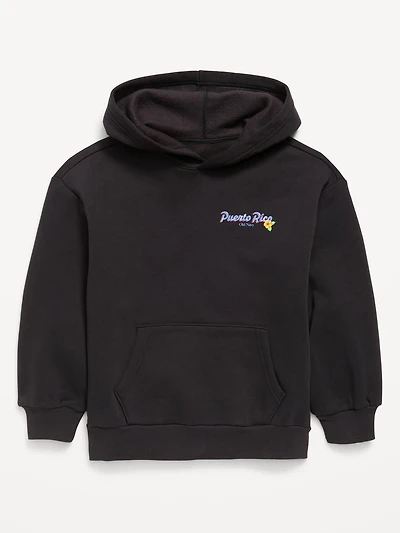 Favorite Fleece Oversized Logo Graphic Pullover Hoodie for Boys