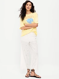 High-Waisted Cut Out Wide-Leg Pant