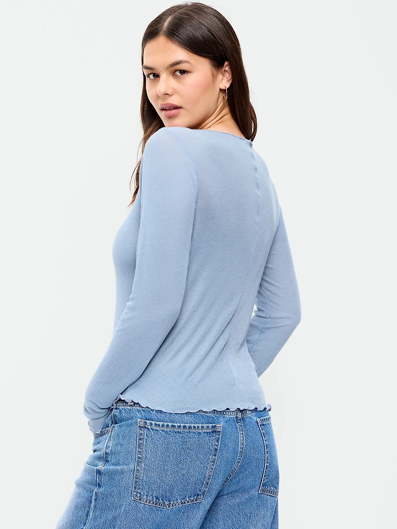 Lettuce-Edge Tissue T-Shirt