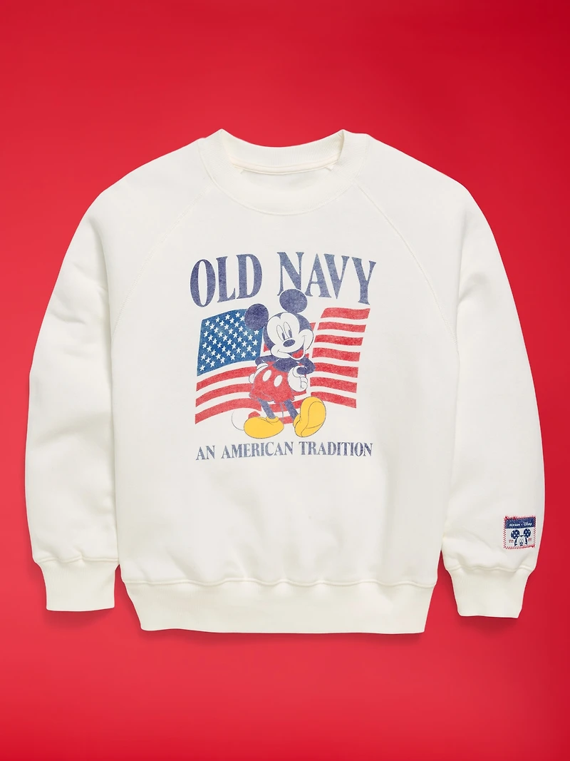 Old Navy x Disney Mickey Mouse Oversized Gender-Neutral Crew-Neck Sweatshirt for Kids