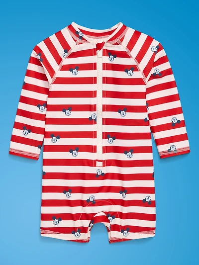Old Navy x Disney Mickey Mouse Swim Rashguard Bodysuit for Baby