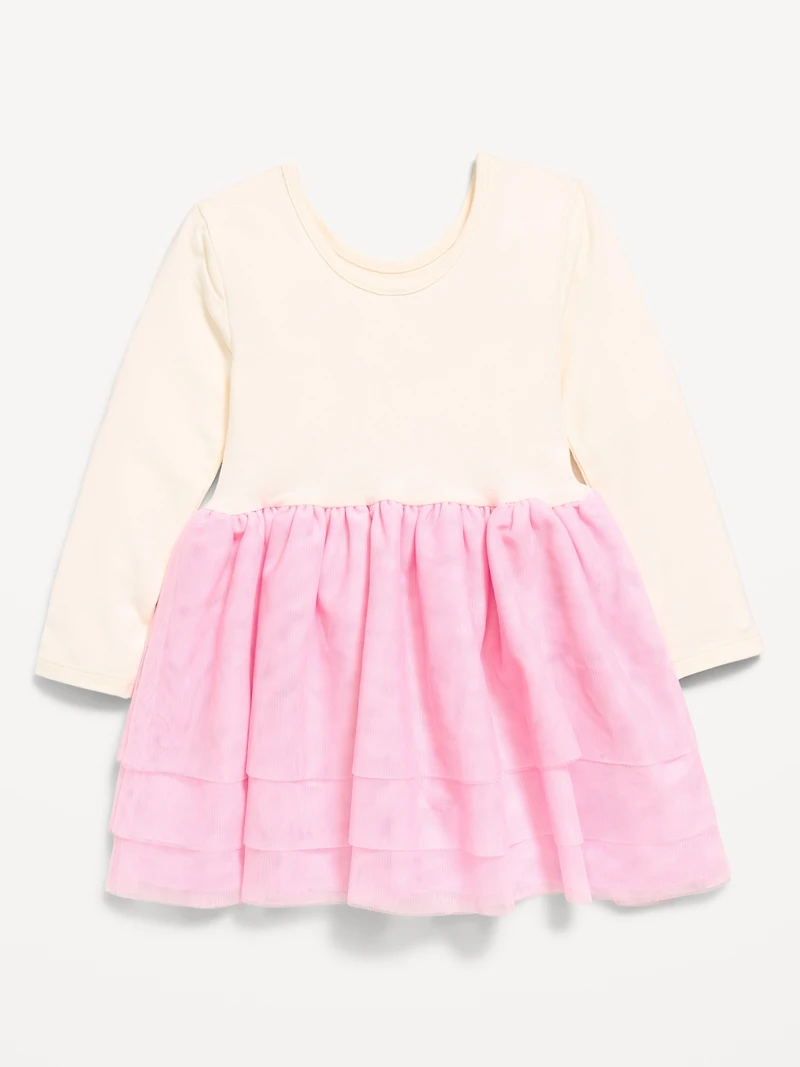 Long-Sleeve Graphic Tutu Dress for Toddler Girls