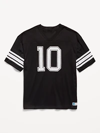 Oversized Mesh Graphic Football T-Shirt for Boys