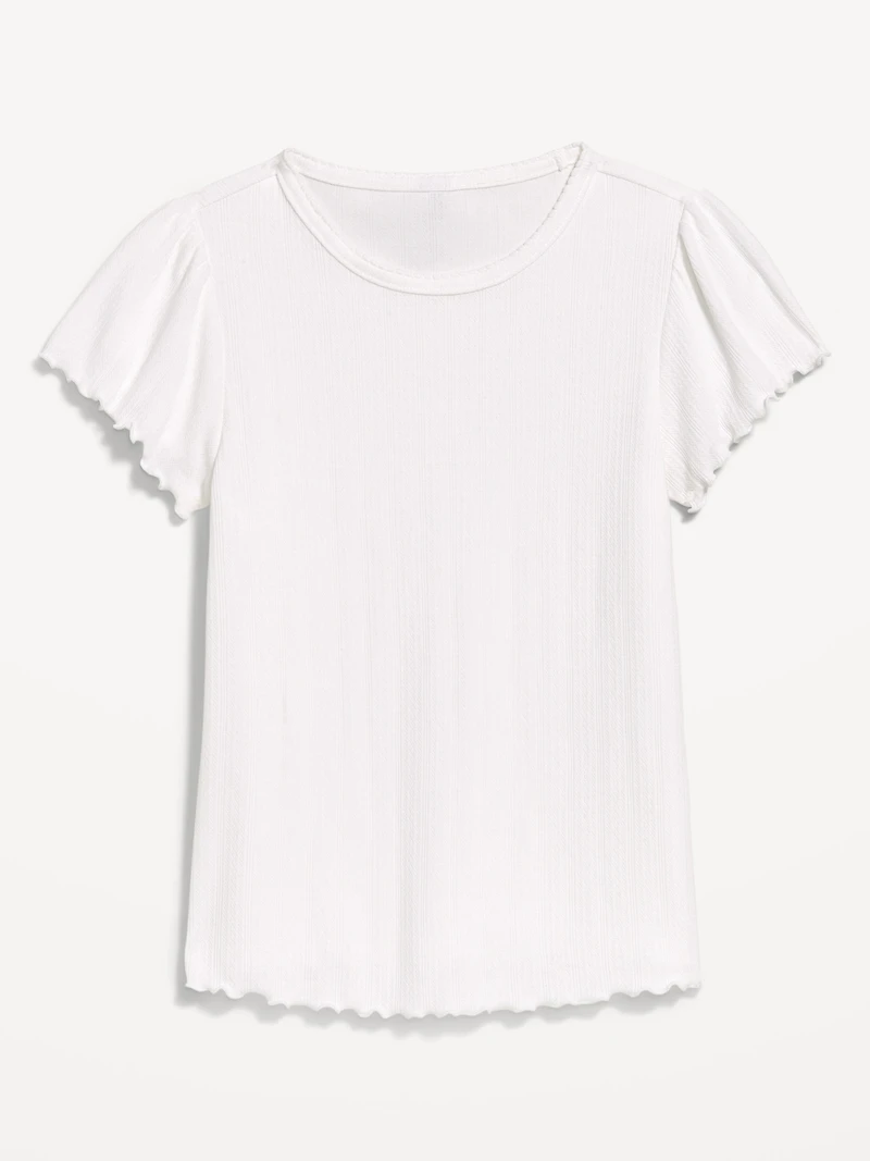 Lettuce-Edge Pointelle Top