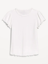 Lettuce-Edge Pointelle Top