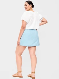 Denim Micro Skort