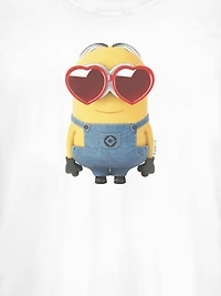Big Minion Heart Glasses Graphic T-Shirt