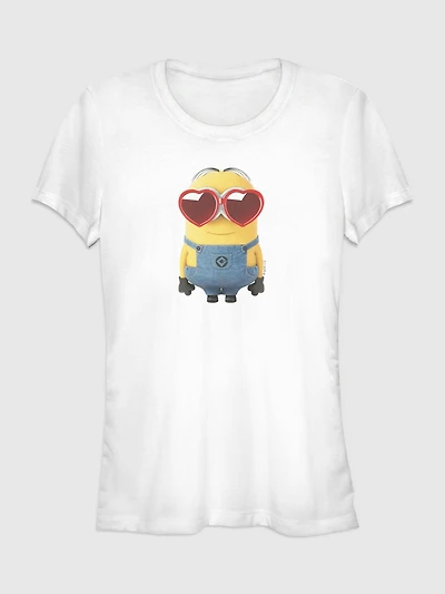 Big Minion Heart Glasses Graphic T-Shirt